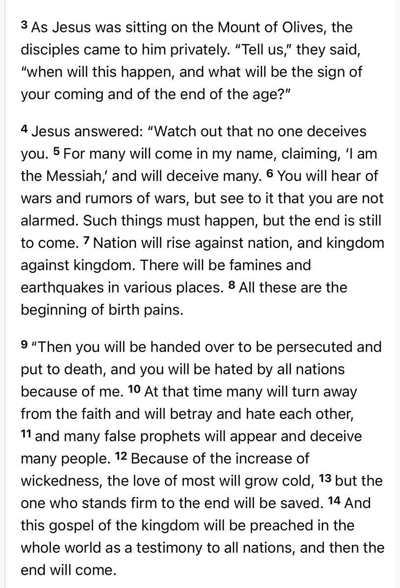 CrossEveryTime's tweet photo. @__Inty__ Matthew 24:3 - 24:14 KJV
還會有這樣的人出現。 https://t.co/yTWA1RUoMN