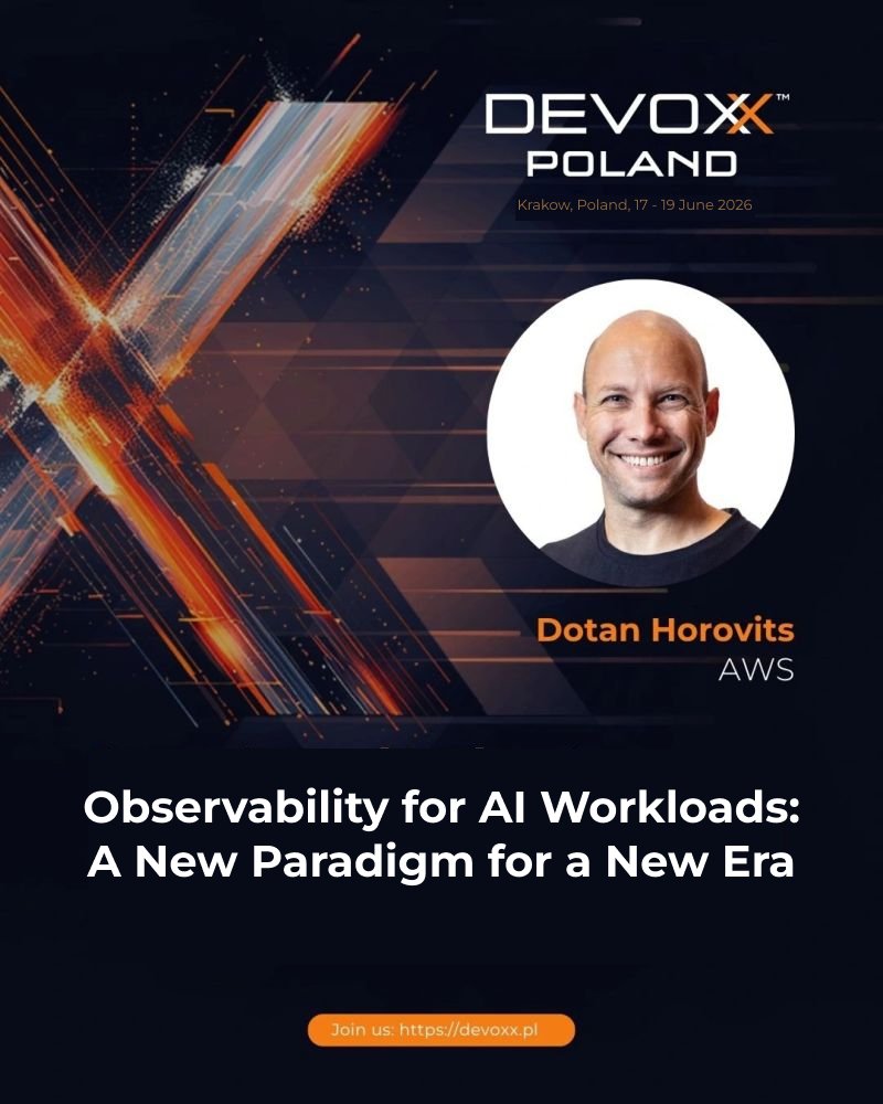 horovits's tweet photo. Less than a month to @DevoxxPL! ๐ต๐ฑ
Looking forward to be back on stage, this time talking about observability for AI workloads, and the new paradigm we need to adopt.
can't wait to see everyone, 17-19 June, in beautiful Krakow.
#devoxx #devoxxPL #AI #observability https://t.co/H6bhYu4z36