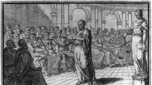 muenzenberg's tweet photo. Scegiendo di farsi uccidere con la farsa del processo popolare per aver affermato la verità sull'origine divina della sapienza e dell'uomo, #Socrate vuole #svelare la natura malefica della #democrazia 400 anni prima di Barabba.
Sistema Meleto = Sistema Barabba.
#Platone è lì/1 https://t.co/gXfoFooLPr
