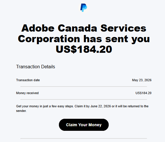 kallstrom's tweet photo. ペイパルでお金受け取る際、届いたメール内の「Claim your money」ボタンを押さないといけなくて焦る。

仕様が変わるのはいいけど全部英語とかやめてほしい https://t.co/vVcTLrlltp