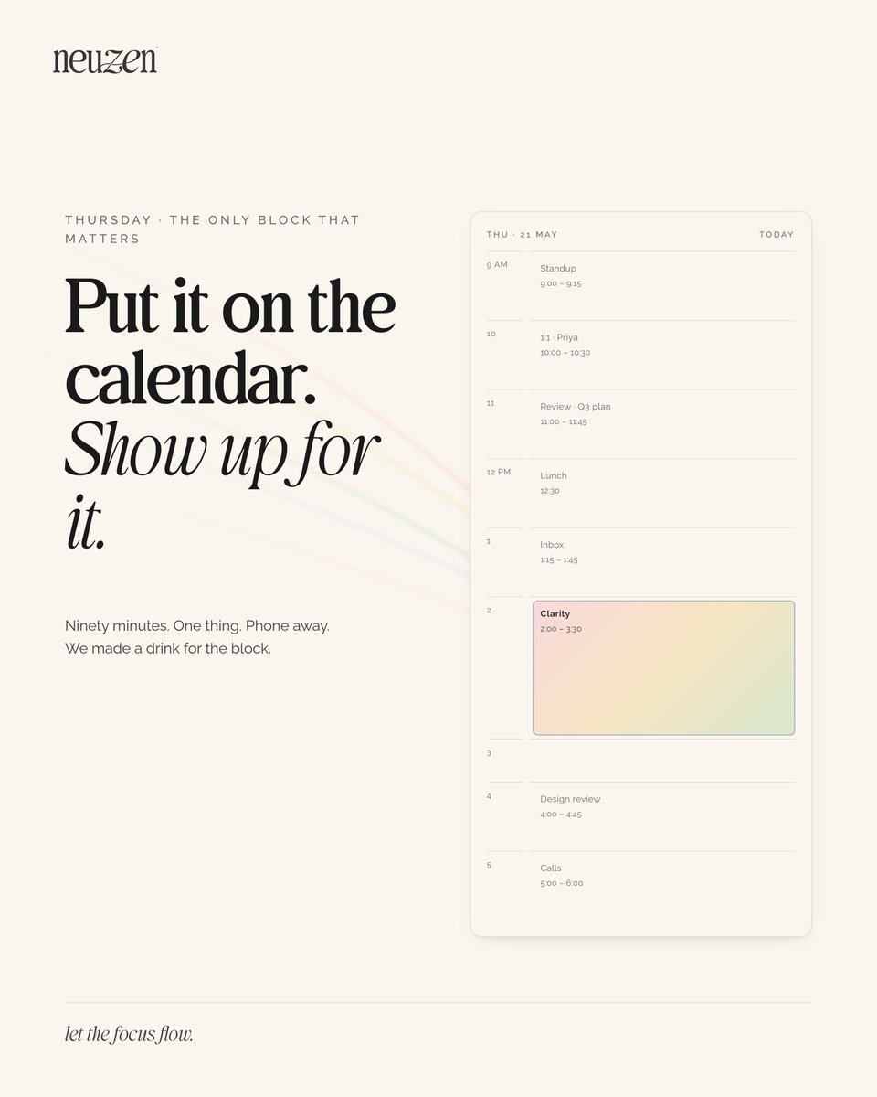 Neuzenclub's tweet photo. Most days slip through. Some don't have to. https://t.co/SreViH3cSd