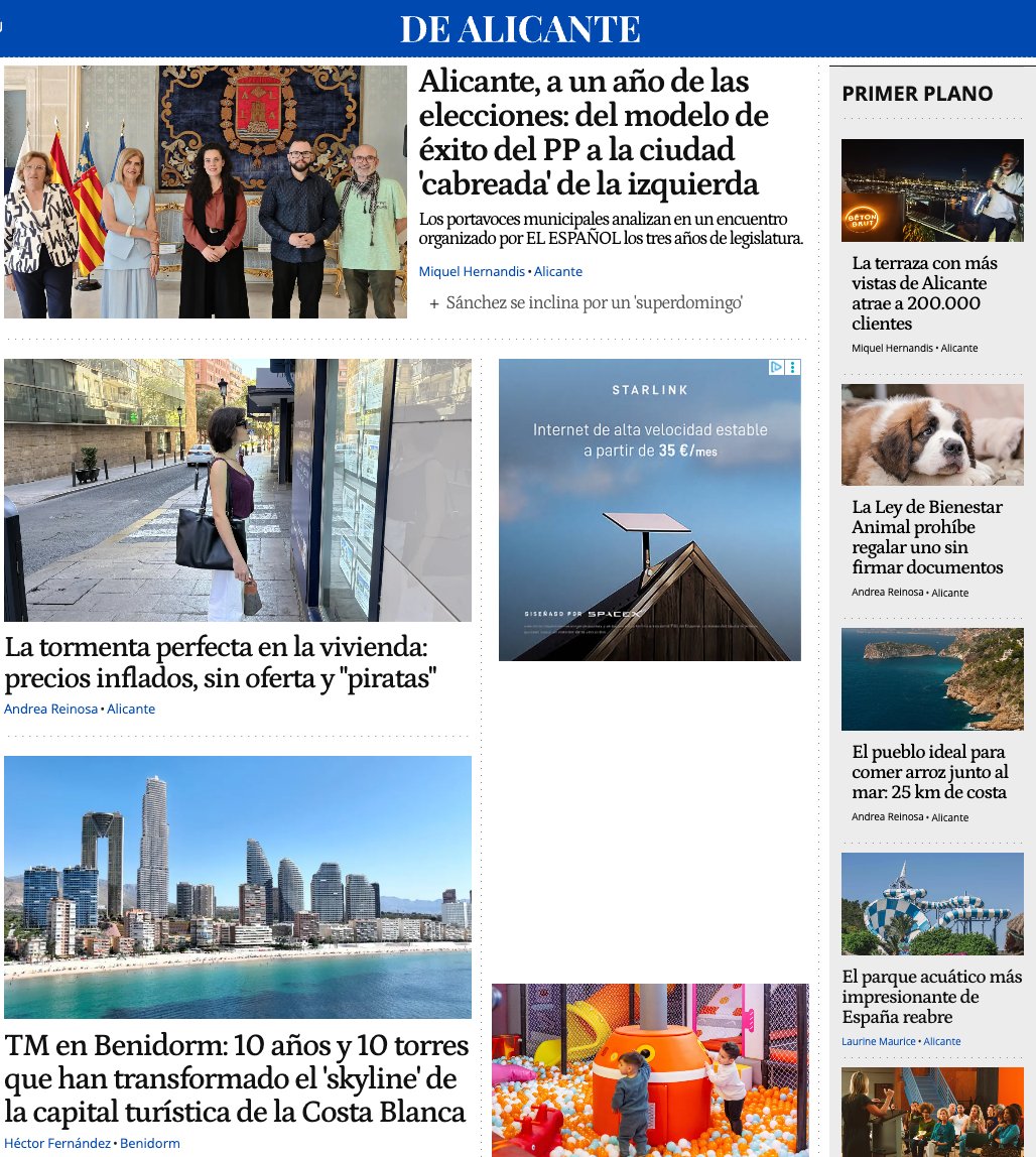 alicante_ee's tweet photo. 🔵 ¡Buenos días!
⚪️ Abrimos la #portada en https://t.co/qbcNSQq7NC con Alicante, a un año de las elecciones municipales y el pulso total del modelo de éxito del PP a la ciudad 'cabreada' de la izquierda https://t.co/vhLZ0Z7QZL