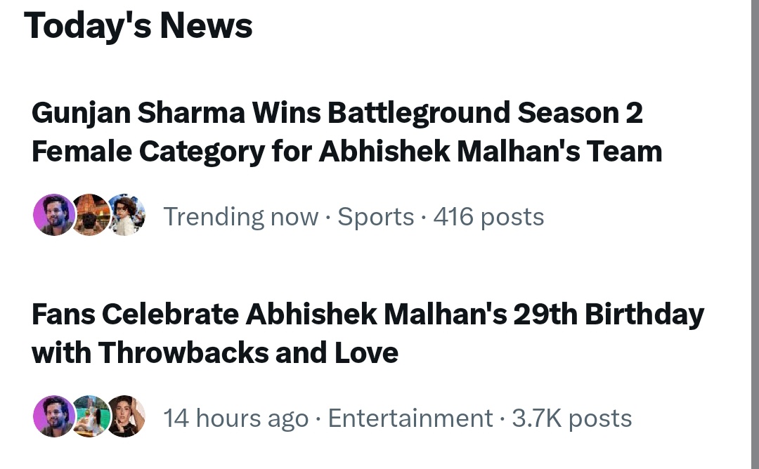 GPrasad783689's tweet photo. Trending🚨
#AbhishekMalhan #Fukrainsaan #Battleground2 https://t.co/GHkB5BpAov