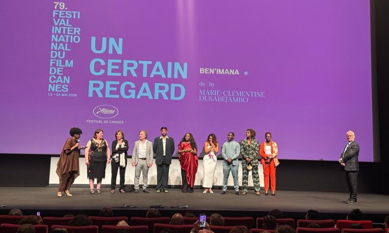 RwandainQatar's tweet photo. The DFI-granted Rwandan film Ben’Imana, by Marie-Clémentine @dusabejambo, has won the prestigious Caméra d’Or and the FIPRESCI Award (Un Certain Regard) at @Festival_Cannes 

Congratulations to the entire Ben’Imana team for this historic milestone for #Rwanda and #African cinema. https://t.co/DscKXx8LgT