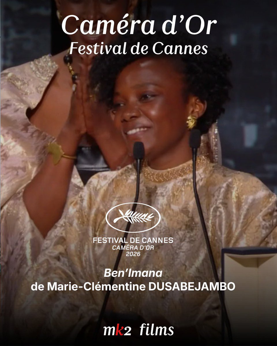 RwandainQatar's tweet photo. The DFI-granted Rwandan film Ben’Imana, by Marie-Clémentine @dusabejambo, has won the prestigious Caméra d’Or and the FIPRESCI Award (Un Certain Regard) at @Festival_Cannes 

Congratulations to the entire Ben’Imana team for this historic milestone for #Rwanda and #African cinema. https://t.co/DscKXx8LgT
