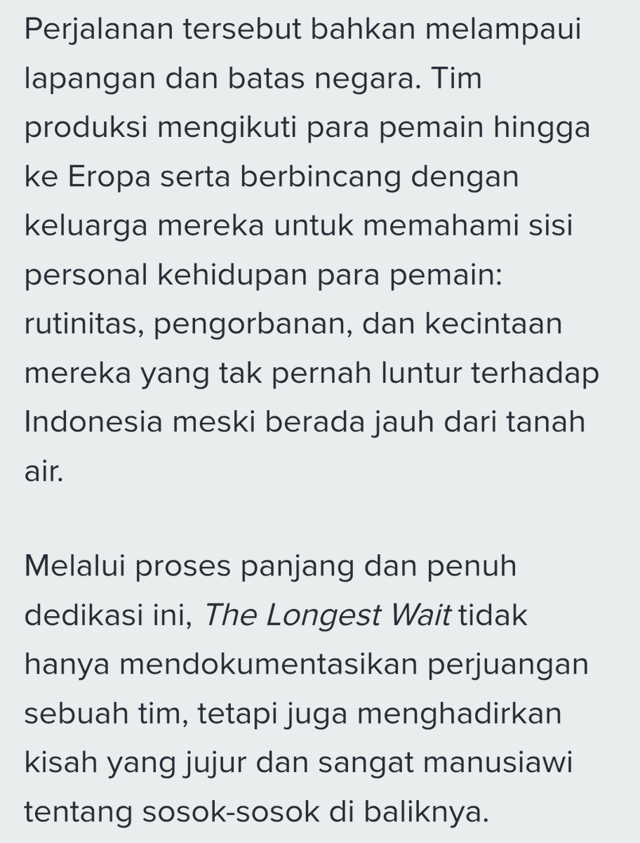 HabisNontonFilm's tweet photo. Aktor-aktornya hoax. Tapi film dokumenter tentang perjuangan Timnas Indonesia ke Piala Dunia 2026 ini beneran ada.

THE LONGEST WAIT nanti tayang 18 Juni di bioskop. https://t.co/9CqETYf4v0