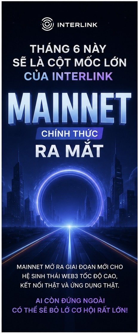 Phuang204's tweet photo. Mainnet tháng 6

“Tháng 6 này sẽ là cột mốc lớn của Interlink 🔥
Mainnet chính thức mở ra giai đoạn mới cho hệ sinh thái Web3 tốc độ cao, kết nối thật và ứng dụng thật. Ai còn đứng ngoài có thể sẽ bỏ lỡ cơ hội rất lớn 👀”
#InterLink #ITLG #ITL #interlink https://t.co/8Q4sL4Rgln