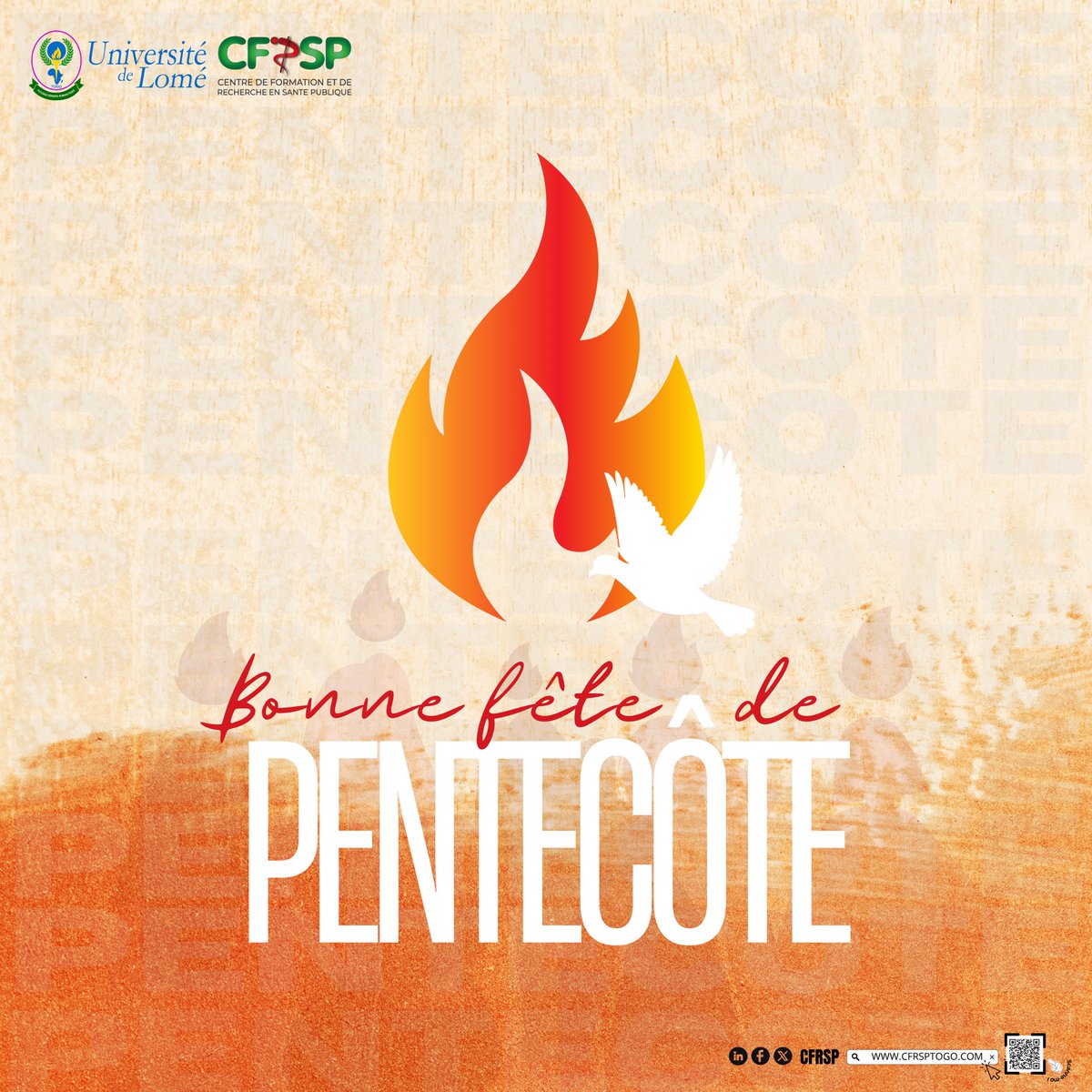 CfrspUl's tweet photo. À l'occasion de la la fête de la #Pentecôte, nous souhaitons une bonne célébration à l'ensemble de la communauté chrétienne du Togo et d'ailleurs.
Puisse cette célébration renforce l'unité, l'espérance et l'engagement au service du bien commun.
#Pentecôte #EspritDePaix #Renouveau https://t.co/9yeJLufDiI