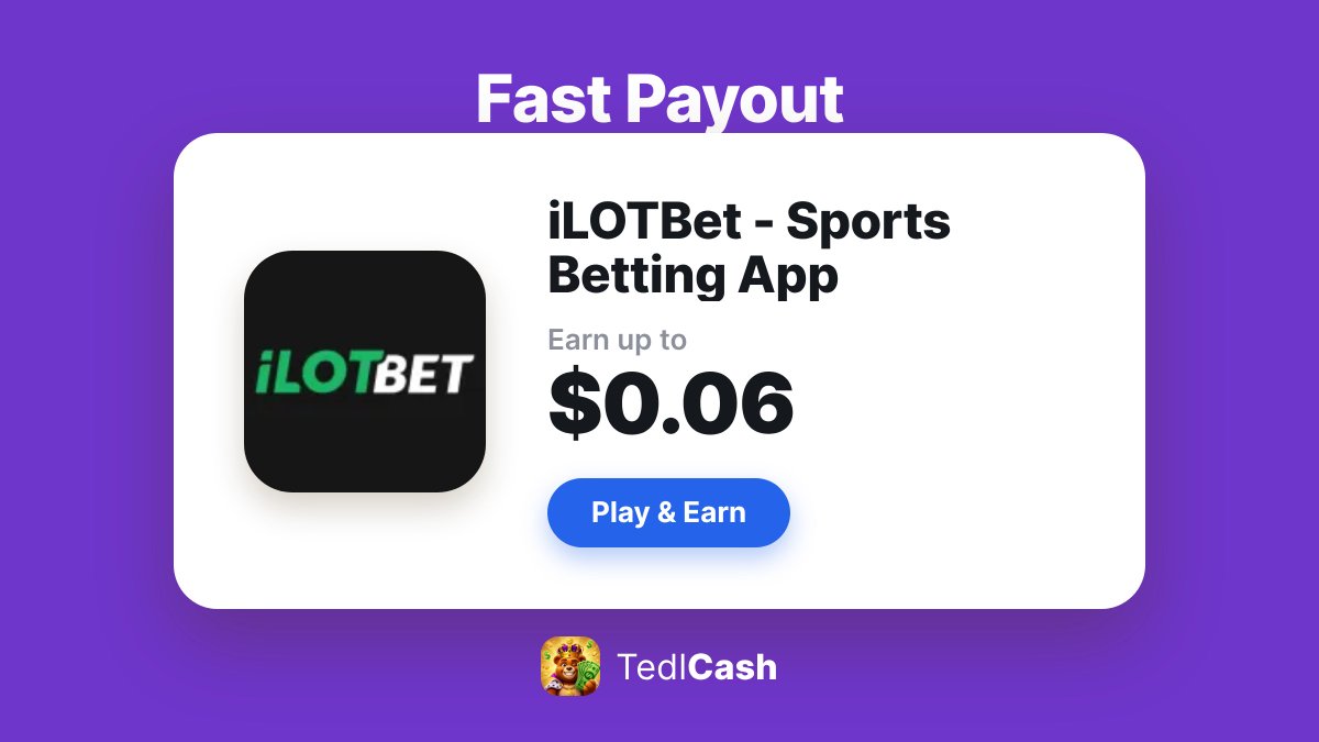 TedlCash's tweet photo. iLOTBet - Sports Betting App pays $0.06 fast ⚡
A few minutes of your time, real cash to your balance.

Grab it: 👉 https://t.co/fM6hwmpFLZ https://t.co/KXtENihAtP