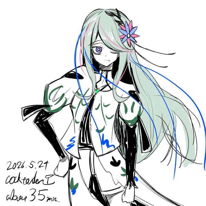 一時間でどれだけげし子を描けるかチャレンジ
#氷夏至美術部 