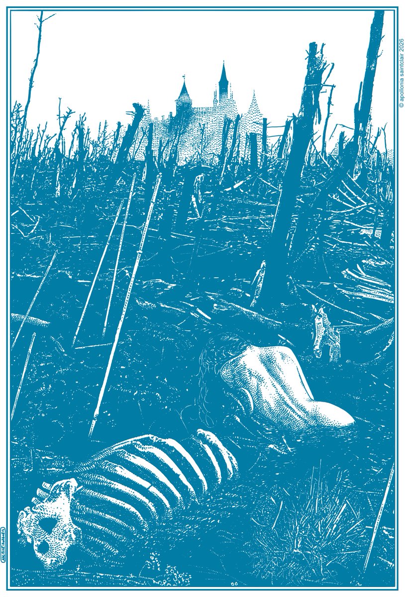 e_sympathique's tweet photo. LAND OF THE DAMNED

A land of darkness, now stripped to bare bones. Starving souls, 
Chest carved out by yen; prey in dirty burial ditch. 
They feud for carcass, ripped up with rare groans.
Craving ghouls At unrest in Gehenn', fray like hungry feral bitch.
https://t.co/sA9Qp3EJkl https://t.co/qYvd8h2ijG