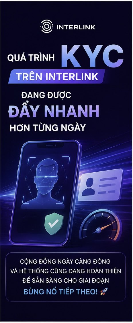 Phuang204's tweet photo. Quá trình KYC trên Interlink đang được đẩy nhanh hơn từng ngày ⚡
Cộng đồng ngày càng đông và hệ thống cũng đang hoàn thiện để sẵn sàng cho giai đoạn bùng nổ tiếp theo 🚀”
#InterLink #ITLG #ITL #thitruong #cryto https://t.co/O92LTDbSwD