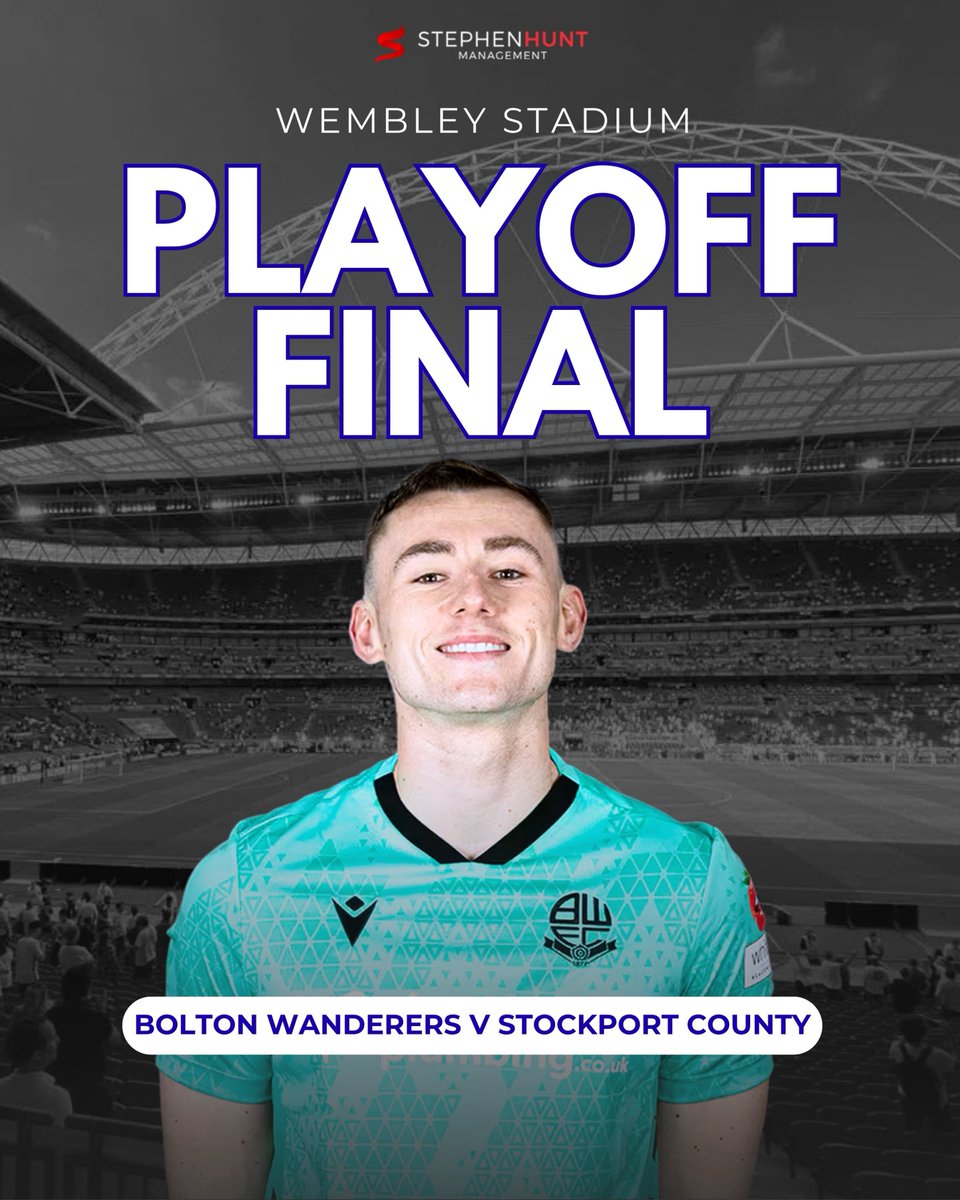 TeamSHM_'s tweet photo. 🏟️ League One Playoff Final 👏

Good luck to David Harrington, as his @OfficialBWFC side take on Stockport at Wembley this afternoon for a spot in the Championship 💪

Go well @David_Harry23 👊

#BWFC #DH23 #TeamSHM https://t.co/2H7cYrOrGr
