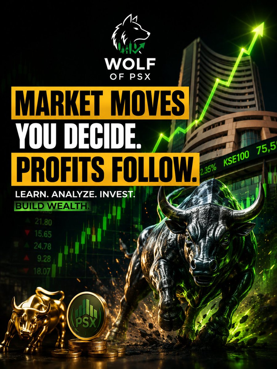 WolfofPSX's tweet photo. The market moves every day…
But profits belong to those who move with strategy. 📈🔥
#StockMarket #PSX #Investing #Trading #FinancialFreedom #PakistanStockExchange #InvestorMindset #TradingPsychology #MarketAnalysis #BullMarket #Finance #SmartInvesting #TechnicalAnalysis https://t.co/vSl39CJFk4