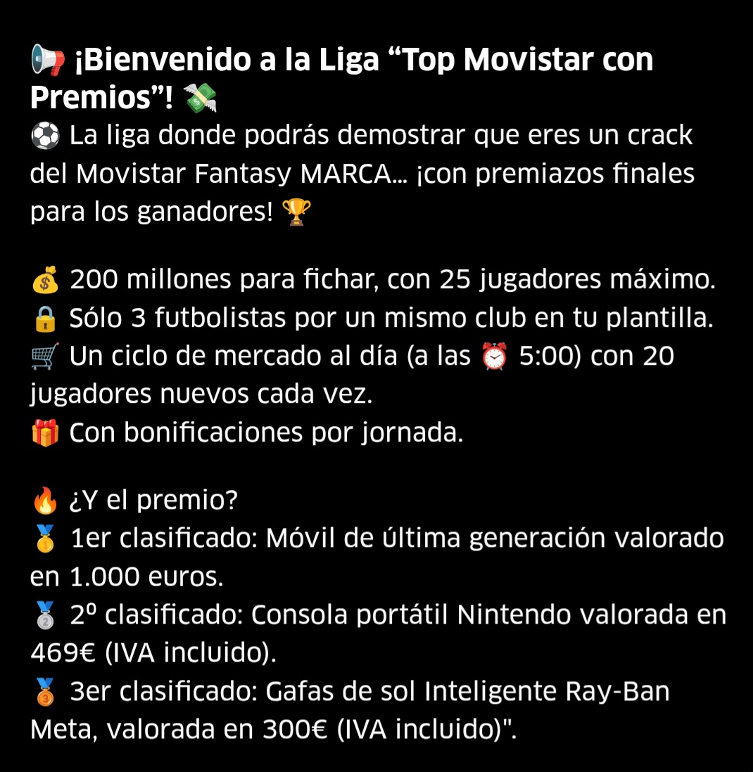 Movistar Fantasy MARCA tweet media
