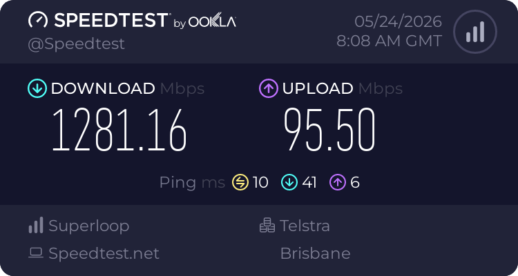 Shinygati's tweet photo. @tzk1810 @sfy_charl There is something else going on with it then and i would advise escalating the issue with your current ISP or NBN. https://t.co/DntBhoBpNC