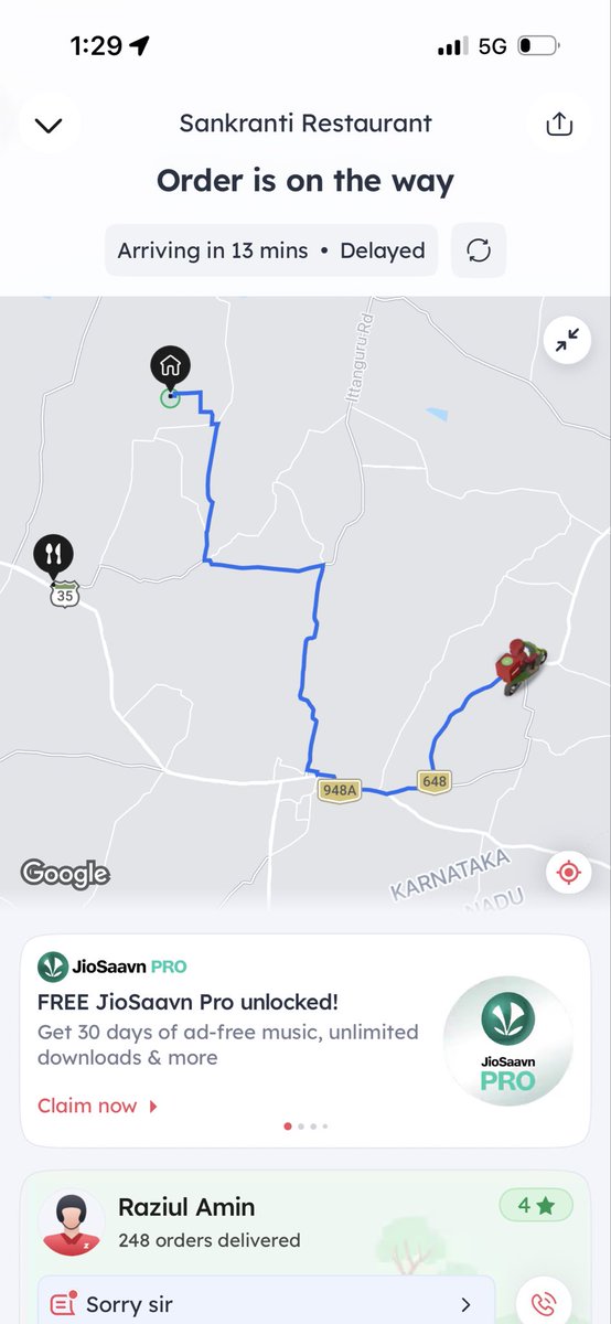 srkreddy's tweet photo. @zomato how do you justify this detour ? https://t.co/vvgqaf0KZe