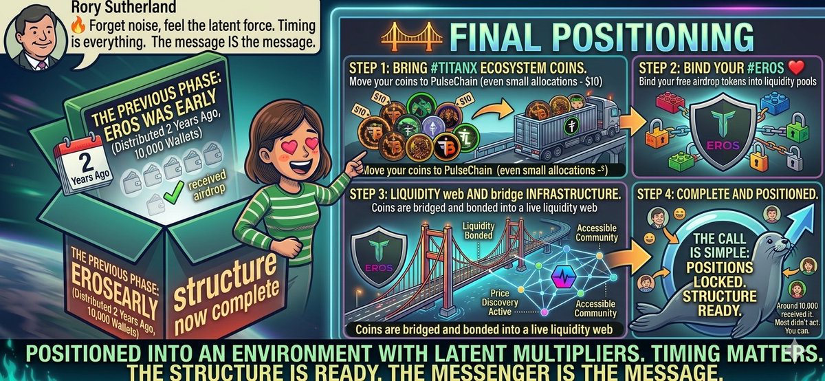 ChrissyInCrypto's tweet photo. The #Eros Plan &amp; #TITANX Ecosystem Thesis 🚀

The $Eros 💕 plan was started to give value to the #TITANX ecosystem coins; #Helios, #Blaze, #DragonX, #Hydra, #JakeX, #LegendX, etc. There are around 40 of them.

https://t.co/ZrneYigZdk https://t.co/cV8xOZ0dJ7