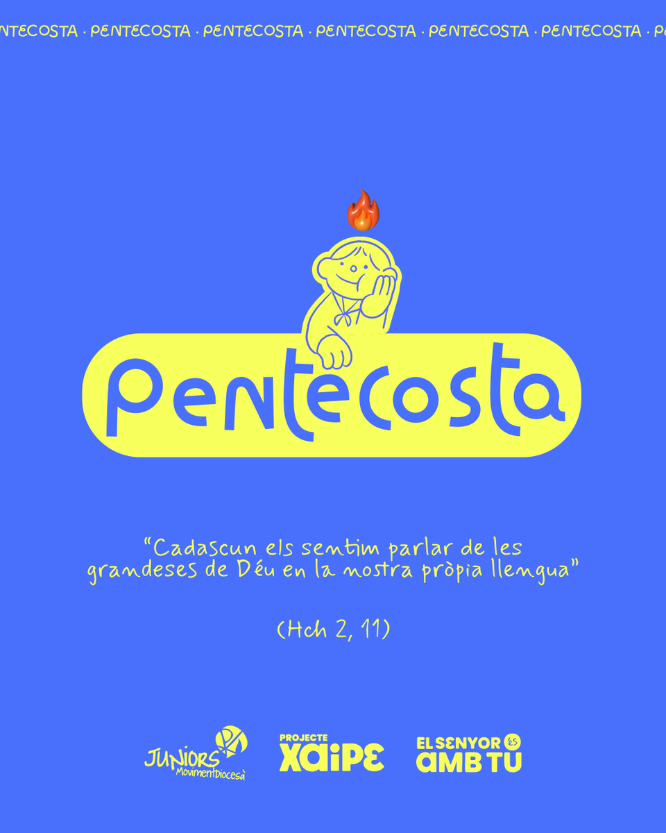 juniorsmd's tweet photo. 🔥 «Rebeu l'Esperit Sant...» (Jn 20, 22). Celebrem la festa de Pentecosta! El foc de l'Esperit ens unix per a ser testimonis vius del Regne de Déu en els nostres Centres. Que Ell ens guie sempre cap a la santedat. 🕊⛪️ #Pentecosta #JuniorsMD https://t.co/7r0ABBsasN