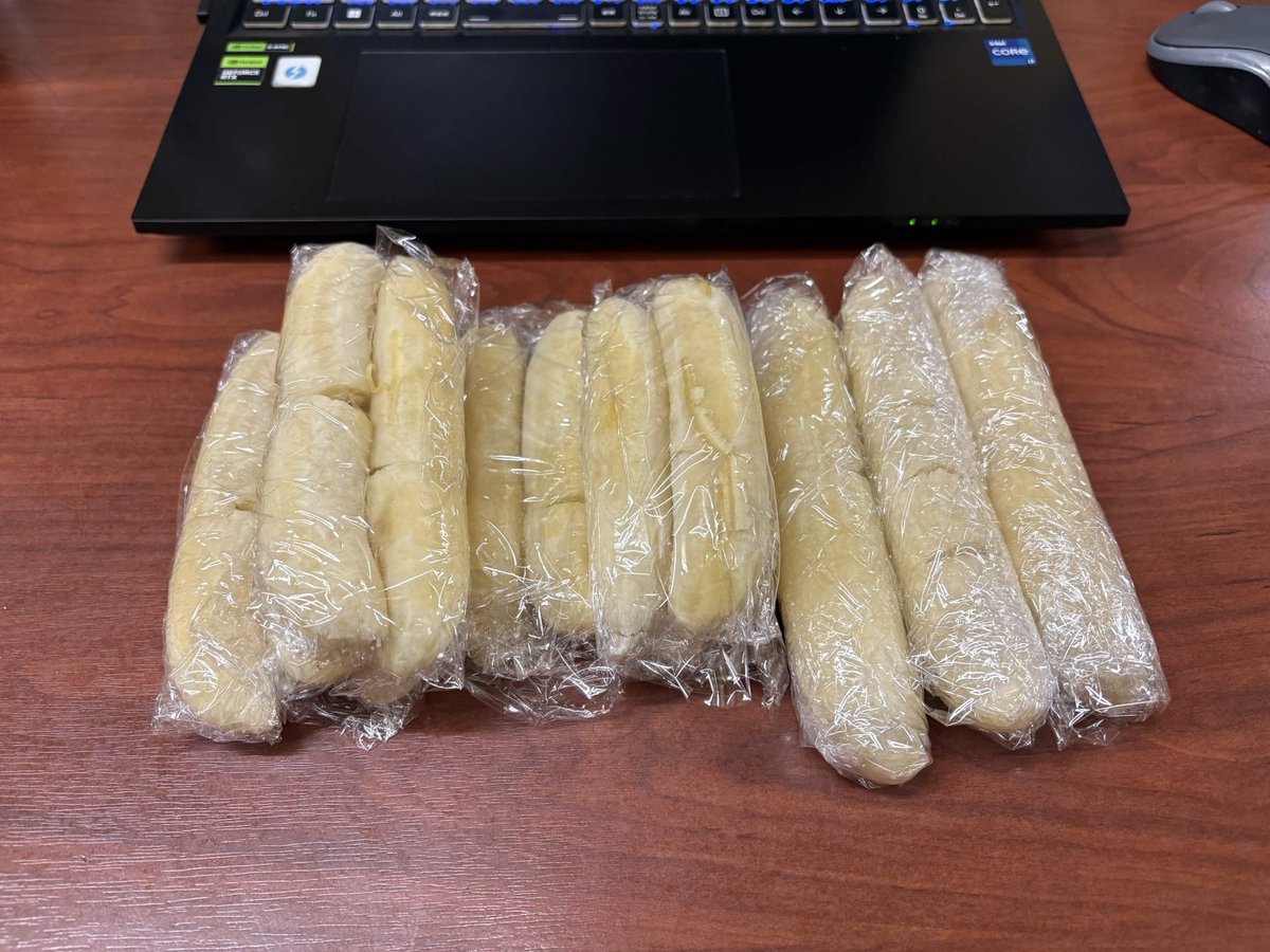バナナシェイク用に冷凍庫へ。 ミキサーに牛乳と冷凍バナナをぶち込む