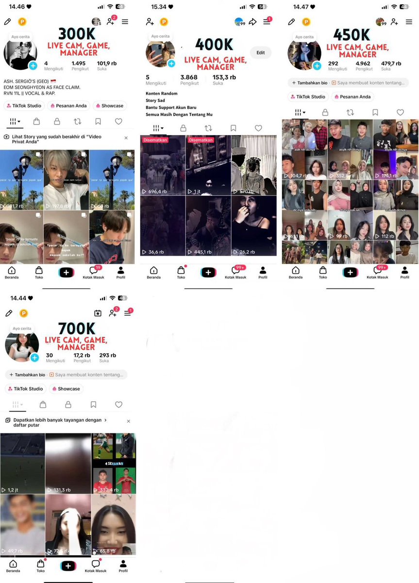 veve || JUAL AKUN ACC TIKTOK MURAH tweet media