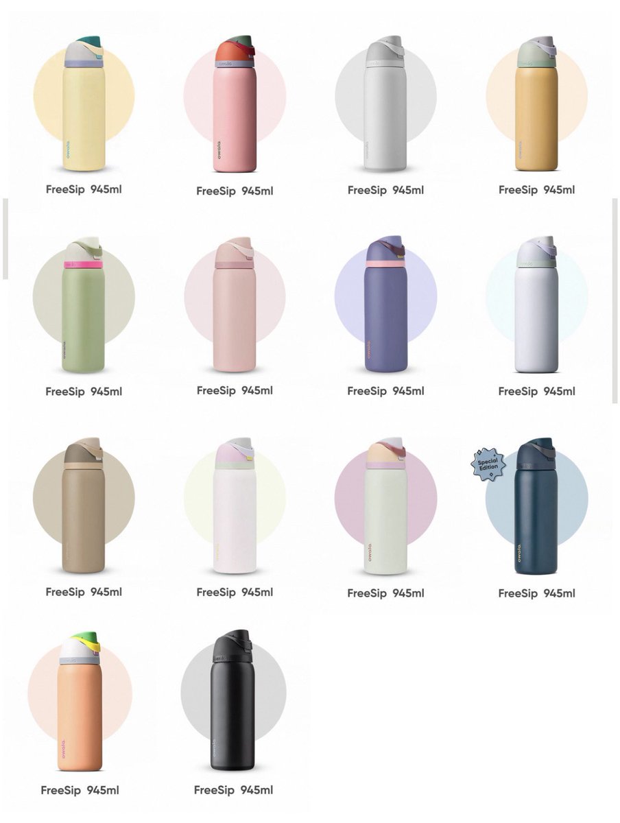sonnestore's tweet photo. 𓂋 Owala 💦
Freesip ลดราคาค่า มาต่อโปรถึงวันที่ 30 เลยค่ะ

🛒 475ml.(16oz) 1390.-
🛒 710ml.(24oz) 1550.-
🛒 945ml.(32oz) 1790.-

(🛫) มัดจำ 700.-
❌ปิดรับ 30/5 ก่อน 22:00 https://t.co/MNrPQpZZXu