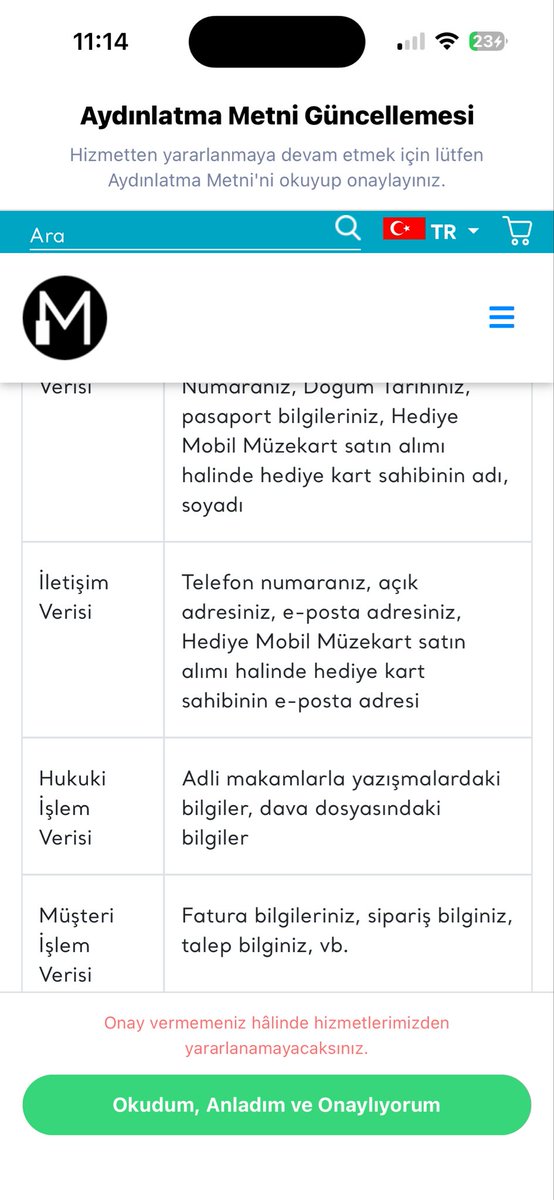 Elfimlanben's tweet photo. Bir MüzeKart alabilmek için bunları paylaşmak zorunda mıyım, paylaşmazsam alamıyorum öyle mi 😳 Ve bunları aracı bir şirket topluyor, şirkete bile isteye tüm bilgilerimi vermek mecburiyetinde bırakılıyorum 😑 Dijitalleşme köleliktir 😬 https://t.co/pCY1mej6sc