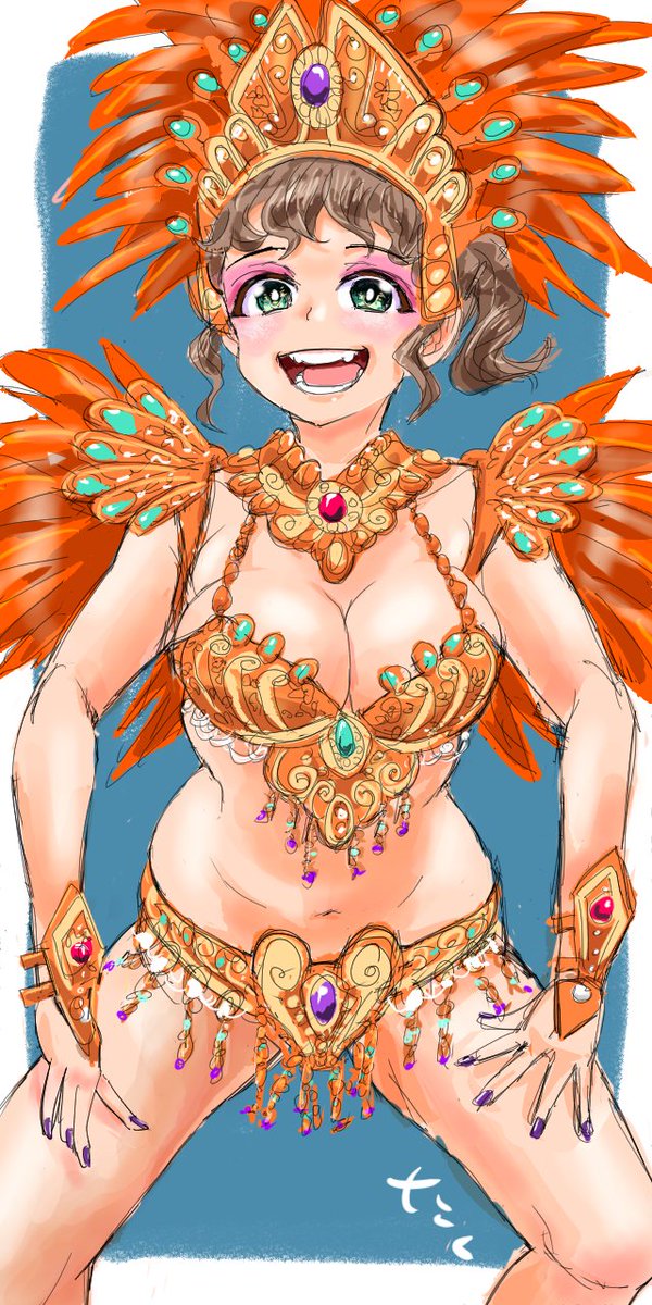 サンバガール104💃完成
#イラスト #illustration 