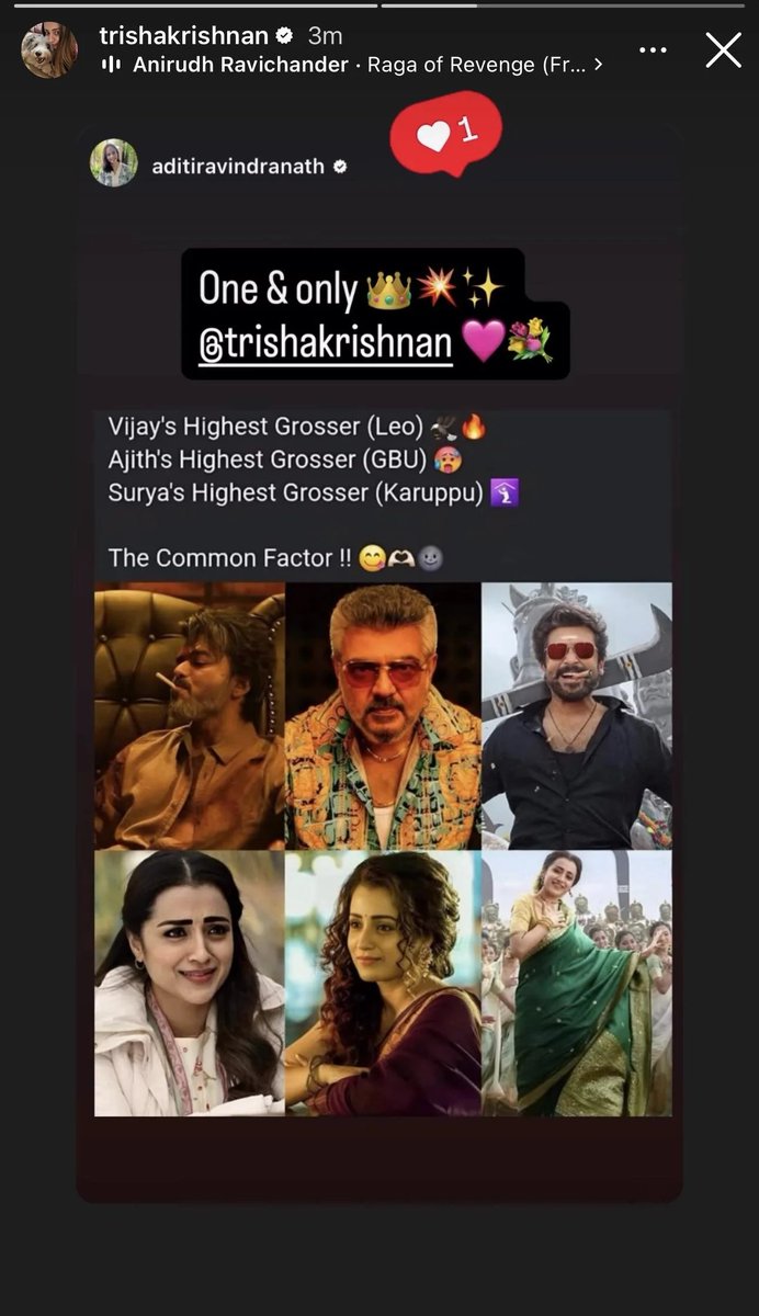 scrollcinema's tweet photo. All the three films ran only because of the male leads with no contribution by #Trisha and honestly if she feels proud for doing these tinpot roles she has no rights to complain regarding male dominance in the industry... @aditi1231 😂 https://t.co/Cn0rvxZJQ8
