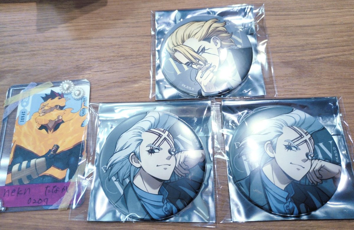 nekn0207's tweet photo. 【交換】Dr.STONE ドクスト ミクガ ミックスガーデン mixx garden 缶バッジ

譲
☆スタンリー
★ゼノ2

求
☆龍水
★SAI
☆⇔☆、★⇔☆★どちらでも
の交換希望

郵送交換📮
又は
只今現地付近の池袋サンシャインシティにての手渡しも可能
お気軽にお声掛けください✨ https://t.co/2VzL84A1cd