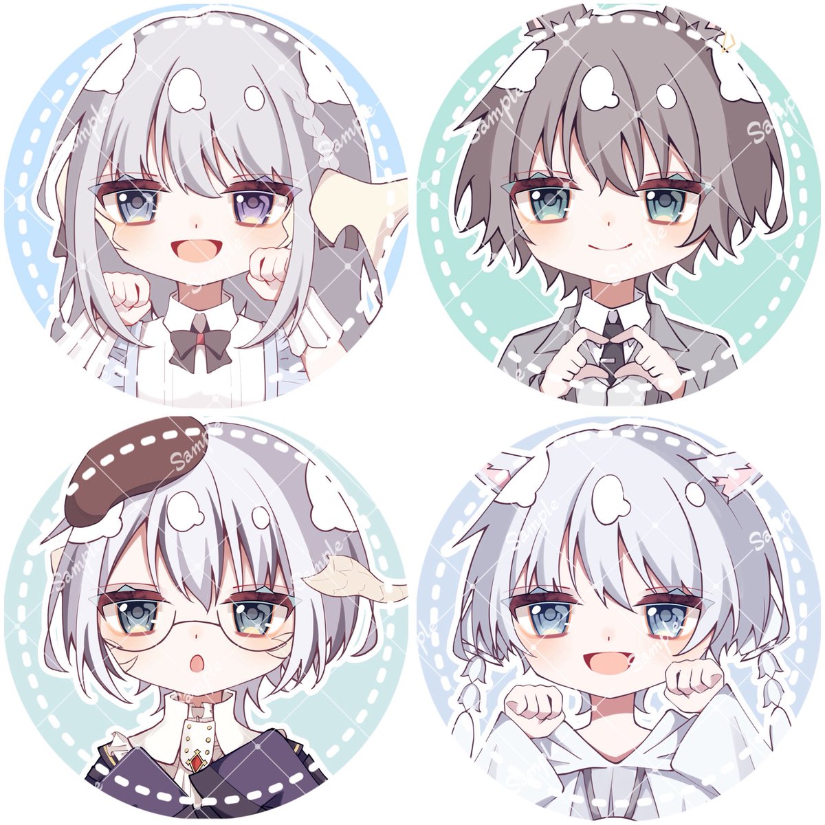 pontadayo_oO's tweet photo. デフォルメイラストを描いてたのがはるか昔なので今の絵柄と全然違くてあんまり参考にならないんですけど一応沢山置いておきます!! https://t.co/8LwWj64d8g