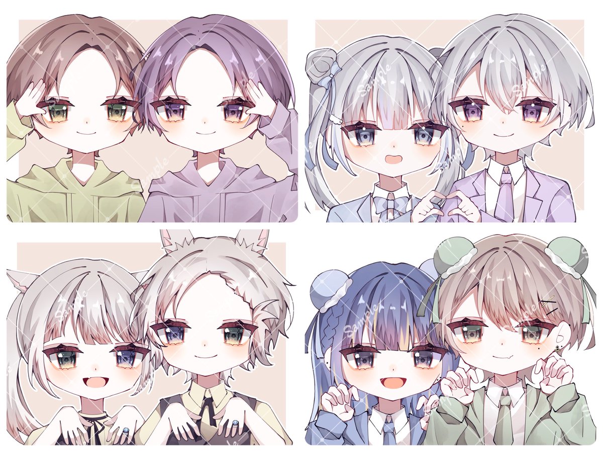 pontadayo_oO's tweet photo. デフォルメイラストを描いてたのがはるか昔なので今の絵柄と全然違くてあんまり参考にならないんですけど一応沢山置いておきます!! https://t.co/8LwWj64d8g