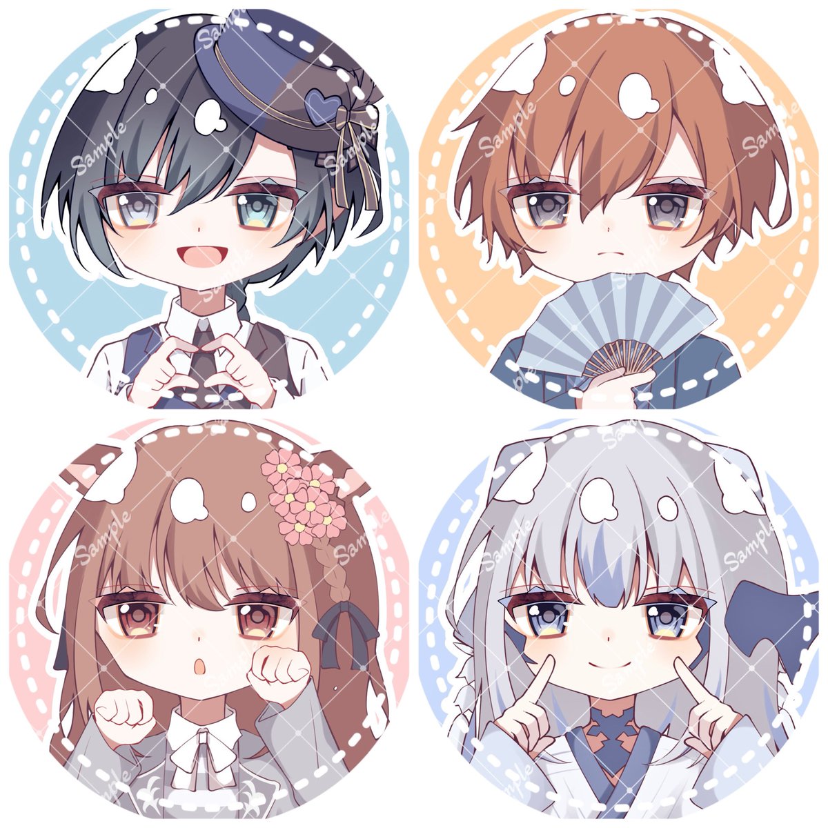 pontadayo_oO's tweet photo. デフォルメイラストを描いてたのがはるか昔なので今の絵柄と全然違くてあんまり参考にならないんですけど一応沢山置いておきます!! https://t.co/8LwWj64d8g