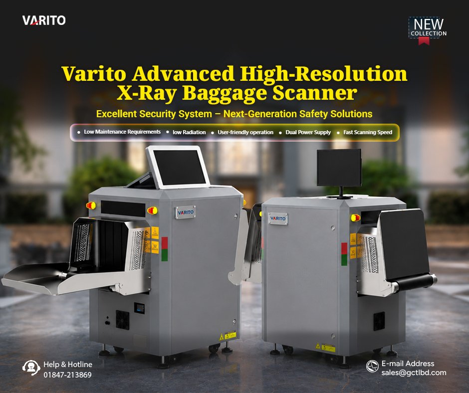 gctlbd's tweet photo. Varito Advanced High-Resolution X-Ray Baggage Scanner Smart, Accurate &amp; High-Security Screening Solution

𝐒𝐞𝐫𝐯𝐢𝐜𝐞 𝐋𝐢𝐧𝐤:https://t.co/P2LShEYF2p
𝐇𝐨𝐭𝐥𝐢𝐧𝐞: 𝟎𝟏𝟖𝟒𝟕-𝟐𝟏𝟑𝟖𝟔𝟖
𝐄-𝐦𝐚𝐢𝐥: 𝐬𝐚𝐥𝐞𝐬@𝐠𝐜𝐭𝐥𝐛𝐝.𝐜𝐨𝐦

#Varito #gctlsecurity #XRayScanner https://t.co/1AHQ7eYh7L