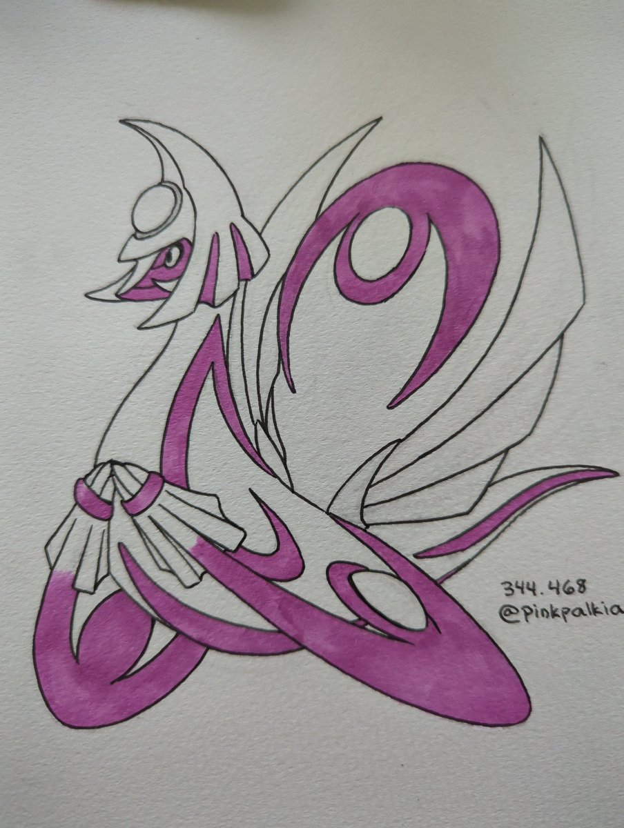 PinkPalkia's tweet photo. Palkia x Cresselia on a new sketchbook.

#pokémon #traditionalart #copicmarker #pokémonfusion https://t.co/BJJvVtlrMD