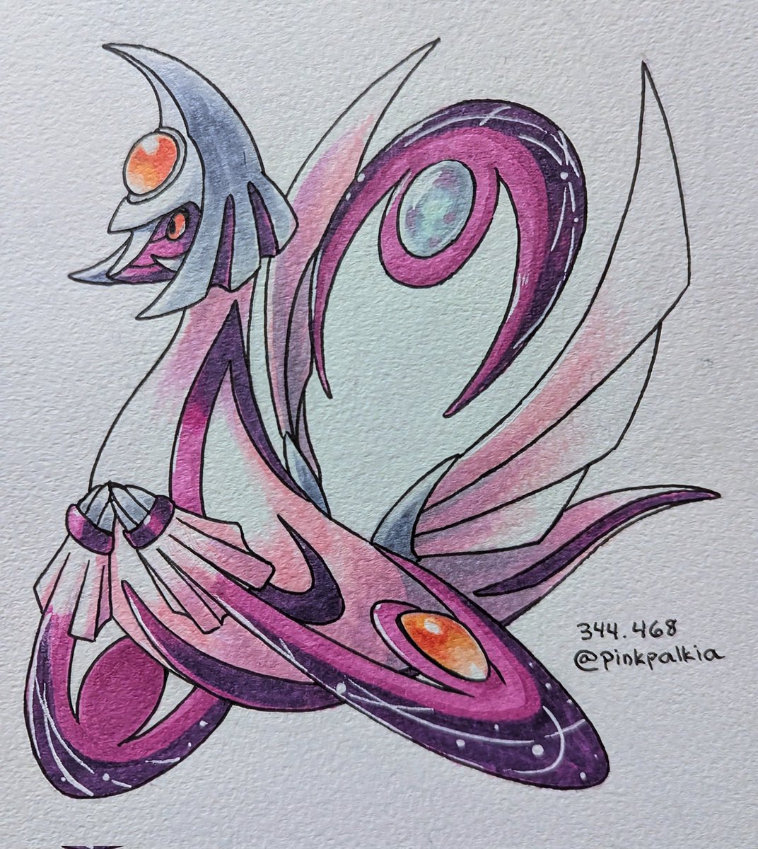 PinkPalkia's tweet photo. Palkia x Cresselia on a new sketchbook.

#pokémon #traditionalart #copicmarker #pokémonfusion https://t.co/BJJvVtlrMD