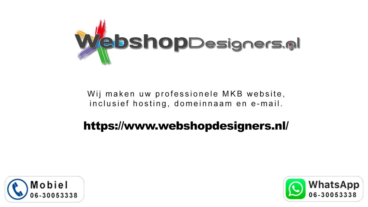 bos_rolf's tweet photo. Door de uitstekende SEO worden onze webshops goed geindexeerd en gevonden.
Het MKB all-in-one webshop-pakket is incl. hosting, domeinnaam iDeal en e-mail.
Meer info? Bel / Whatsapp: 06-30053338 of 
kijk op: https://t.co/0F0qQyGuG2
#webshopmaken #webshopbouwen #webdesigner https://t.co/p3LgEajpZP