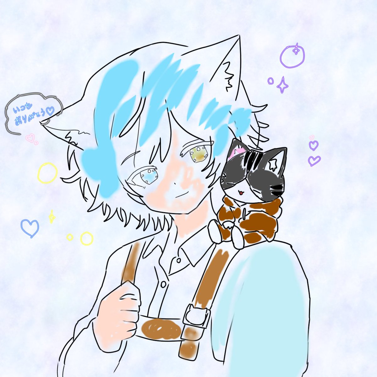 necco_1032's tweet photo. あの、えっと、 
母の日と兼ねて
誕生日の人がいるんですよ、
@VtuberMegu ママ！

おでめとうございやす。 https://t.co/UvAPqjmjG7