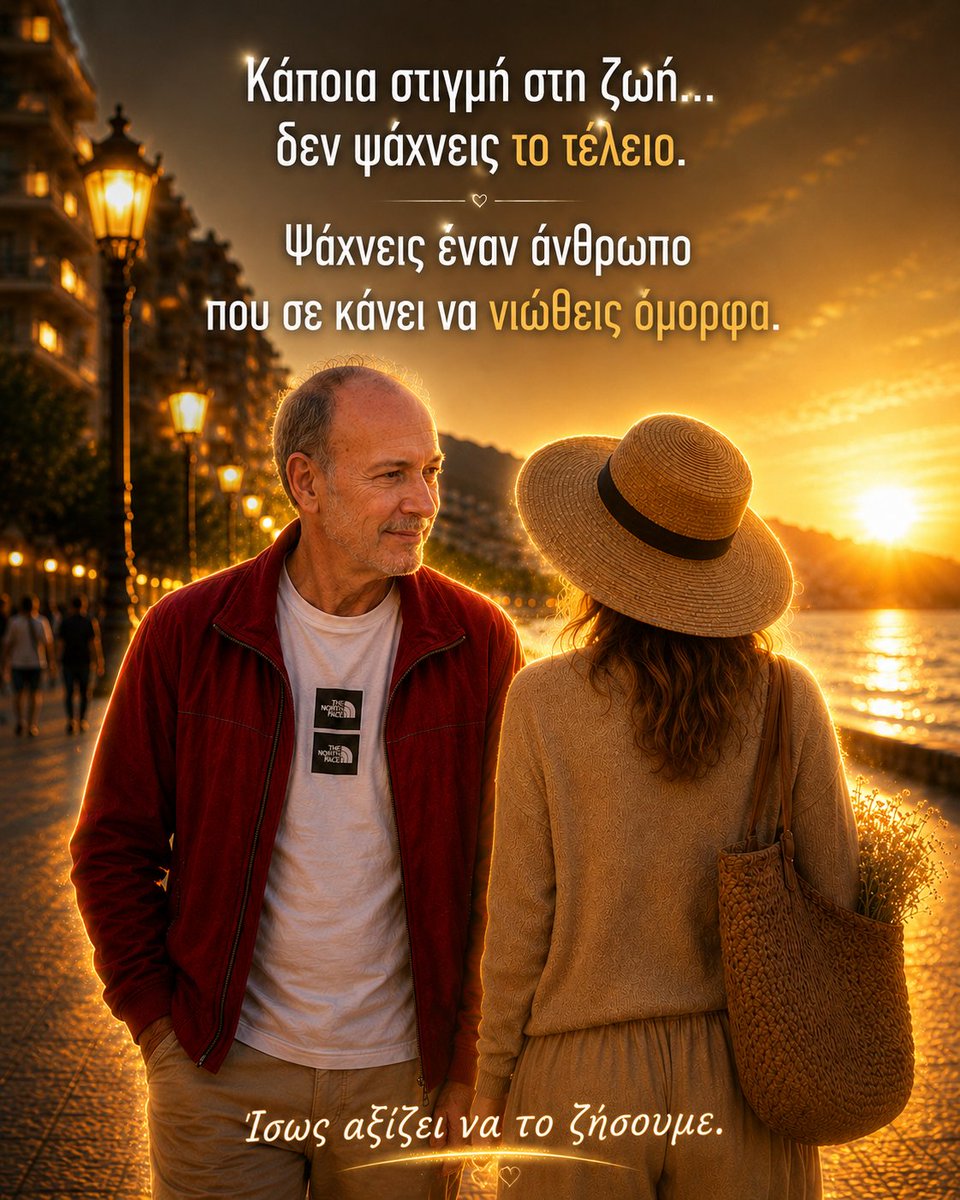 Staisd's tweet photo. Κάποια στιγμή στη ζωή… δεν ψάχνεις το τέλειο.
Ψάχνεις έναν άνθρωπο που σε κάνει να αισθάνεσαι όμορφα, ήρεμα, αληθινά.
Ίσως τελικά η ζωή να είναι πιο απλή… όταν υπάρχει φως, μοίρασμα και δύο άνθρωποι που κοιτάζονται πραγματικά.
Αν το νιώθεις κι εσύ… στείλε μου ένα μήνυμα. 🌞❤ https://t.co/5V8UG4t2Sx