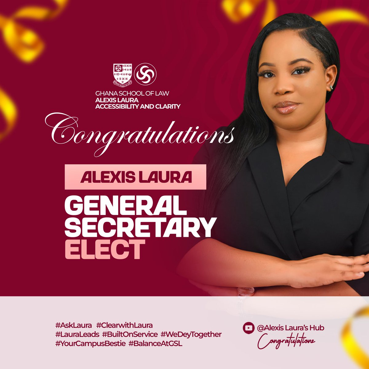 iamalexislaura's tweet photo. So God Did Again. Say Hello To The SRC General Secretary Elect of The Ghana School of Law🤍⚖️ https://t.co/0UzxUN71zm