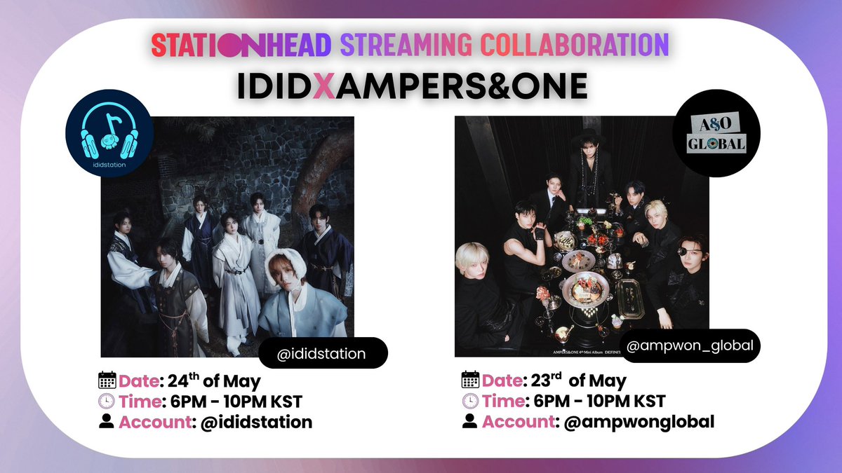 ididstation's tweet photo. 🪽👁️ WITHID and ANDEAR!!

we are on air ✨ 

join us for day 2 of our collab with @ampwon_global 6pm (now)-10pm kst at https://t.co/kOTjmIXkMJ~

let’s support idid and ampers&amp;one together!

#IDID #아이딧 #AMPERSANDONE #앰퍼샌드원 #IDID_STATIONHEAD https://t.co/MulNndJyM6