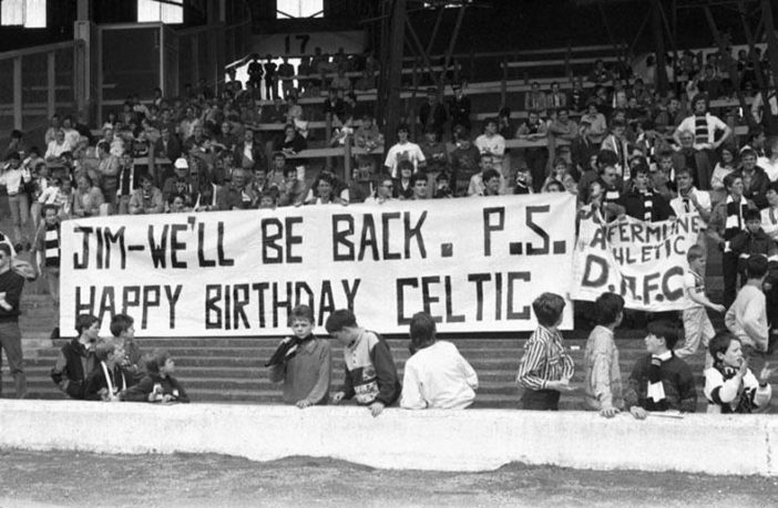Reidy387's tweet photo. @RandomBhoy @McMclaughlin16 @MarkEglinton @JohnGal81750537 Yep. I'm sure we were already relegated by the time we visited Parkhead.
Braw, sunny day. 
Enjoyed the day and still proud of our club. https://t.co/ukEOZPLqNg