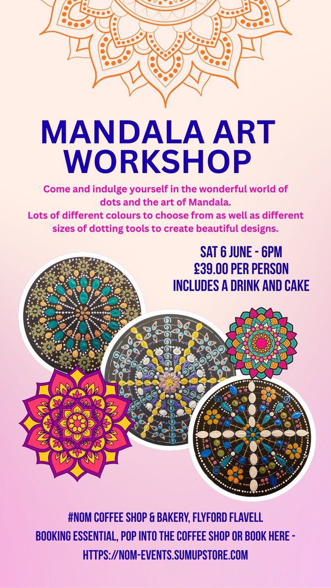 Hashtag_Nom's tweet photo. Still places on our Mandala Art Workshop. 

Visit our website to book.

https://t.co/lHmjCxlW5j

Please share. https://t.co/K89DsCYrtT