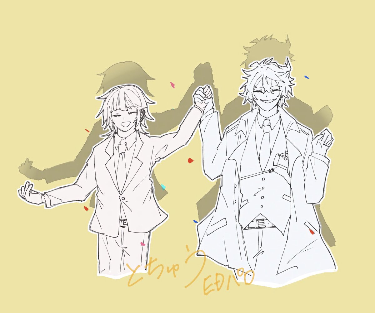 guri_guri21's tweet photo. 厨二組の夜 
ふぇいくED曲パロ絵途中～！ https://t.co/qwhUCatZcd