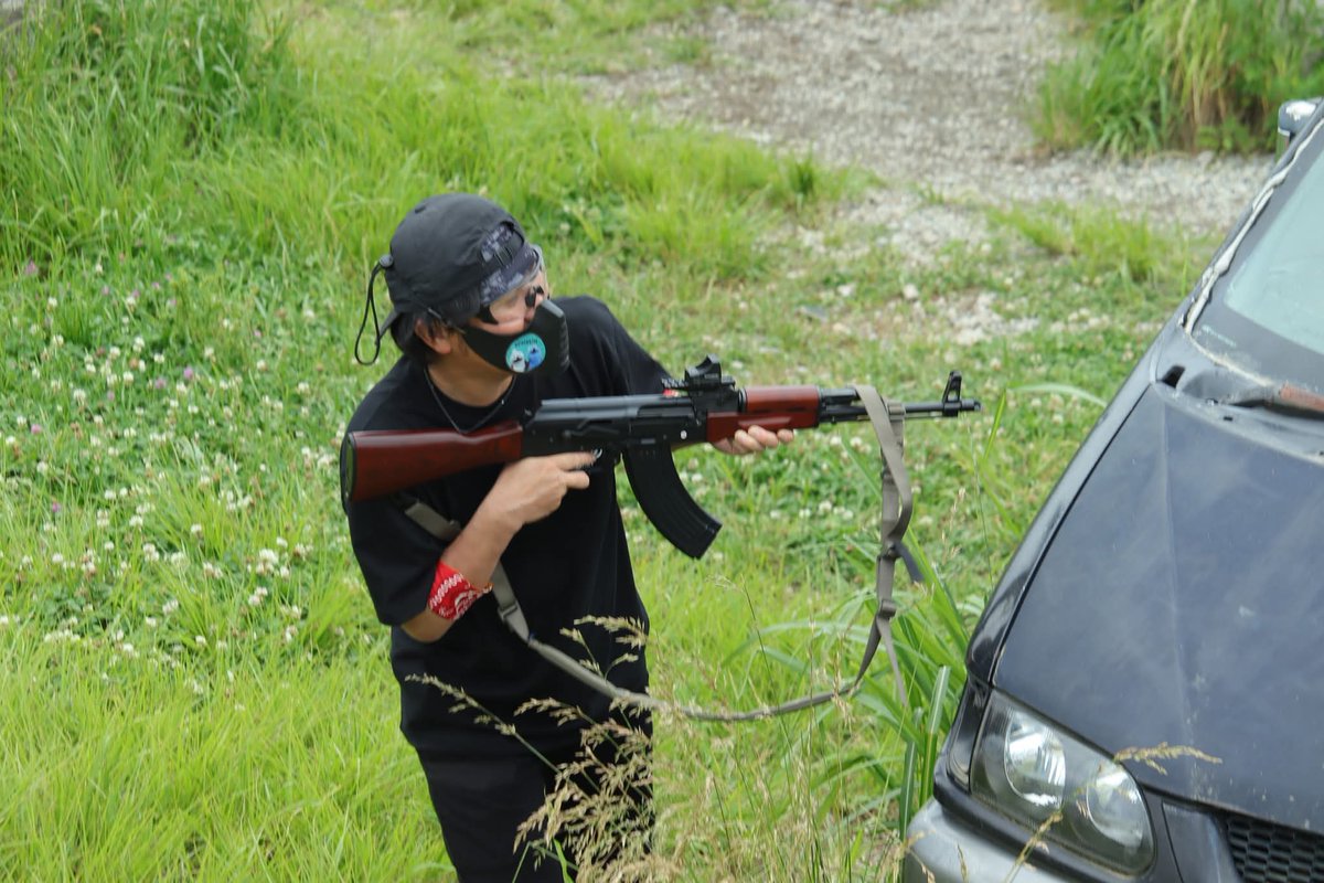 WataMessiah's tweet photo. 今日は午後からTENKOOでした

ただガスブロ撃ちまくって雰囲気サバゲー
ガスブロのフルオート、すぐ弾なくなって楽しい🥺

あ、そう言えばTシャツ届きました

#TENKOO
#サバゲー https://t.co/c3VoKKbRbl