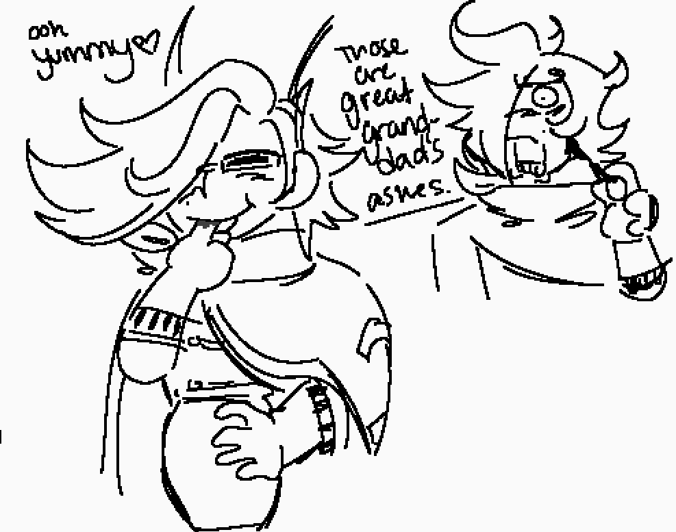 swirlymarimo's tweet photo. niji eats grandpapi's ashes dot PNG https://t.co/2JJrwbGrIF
