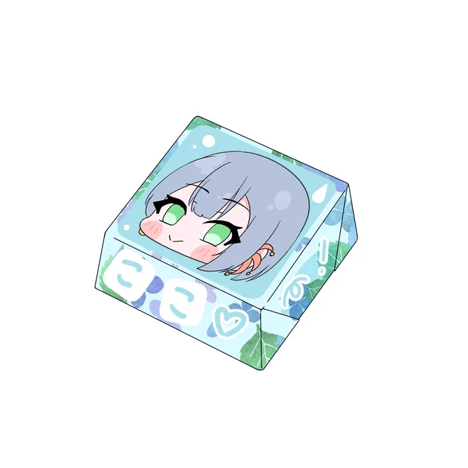 なぎささん()にうちの色葉を描いていただきました!! めちゃくちゃ可愛い!チョコだあ 本当に大切にします! 配信画面にも載せます!! なぎささんありがとうございます #ここシビション