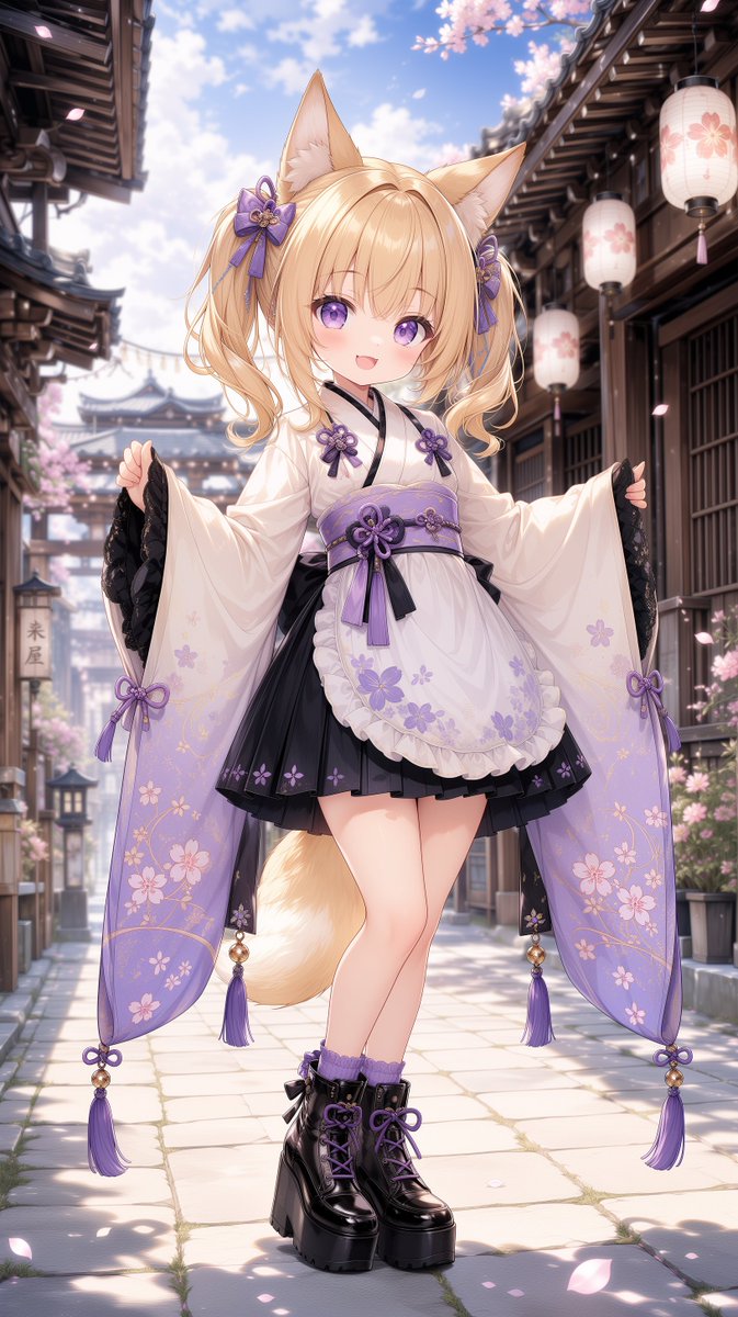 着物をガーリーに～ノアリちゃんで🦊✨👘