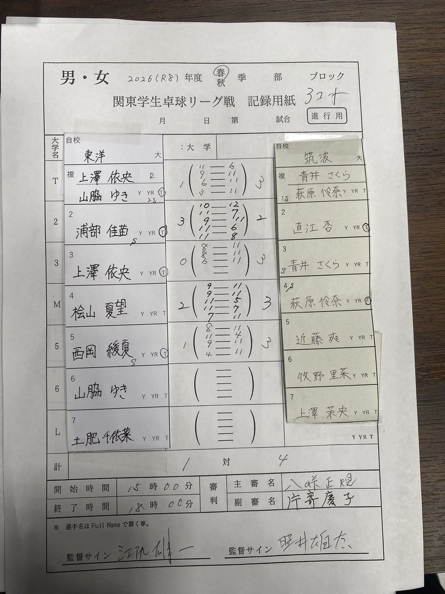関東学生卓球連盟【公式】 tweet media