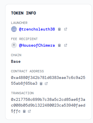cryptocat313's tweet photo. Komunitas deploy token $Chimera dan feenya diberikan langsung ke @HouseofChimera.

DEGENN!!
Ca:
0xa4880f342b781d6383eae7c6c9a2555ab8f65ba3 https://t.co/2BSUwyeGof